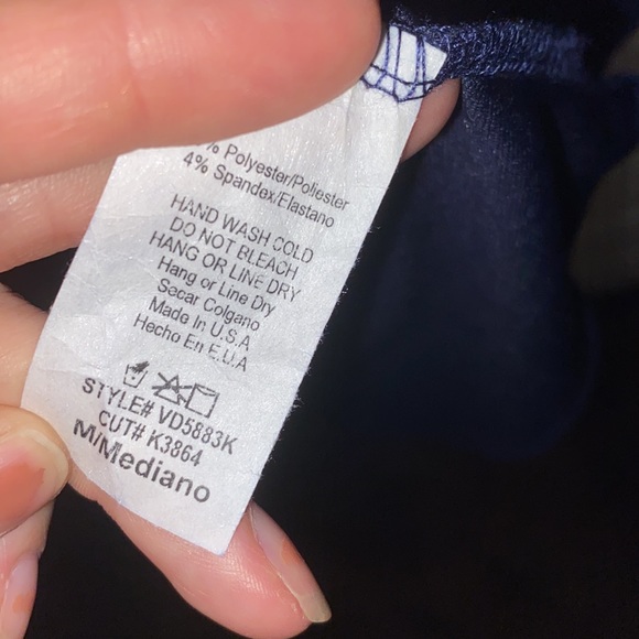 NWT PinkBlush maternity navy lace midi dress - Picture 9 of 10